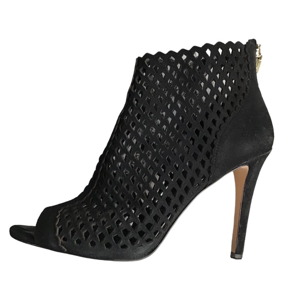 Ivanka Trump Didia Cutout Suede Bootie Black - Size 11 M - Picture 6 of 13